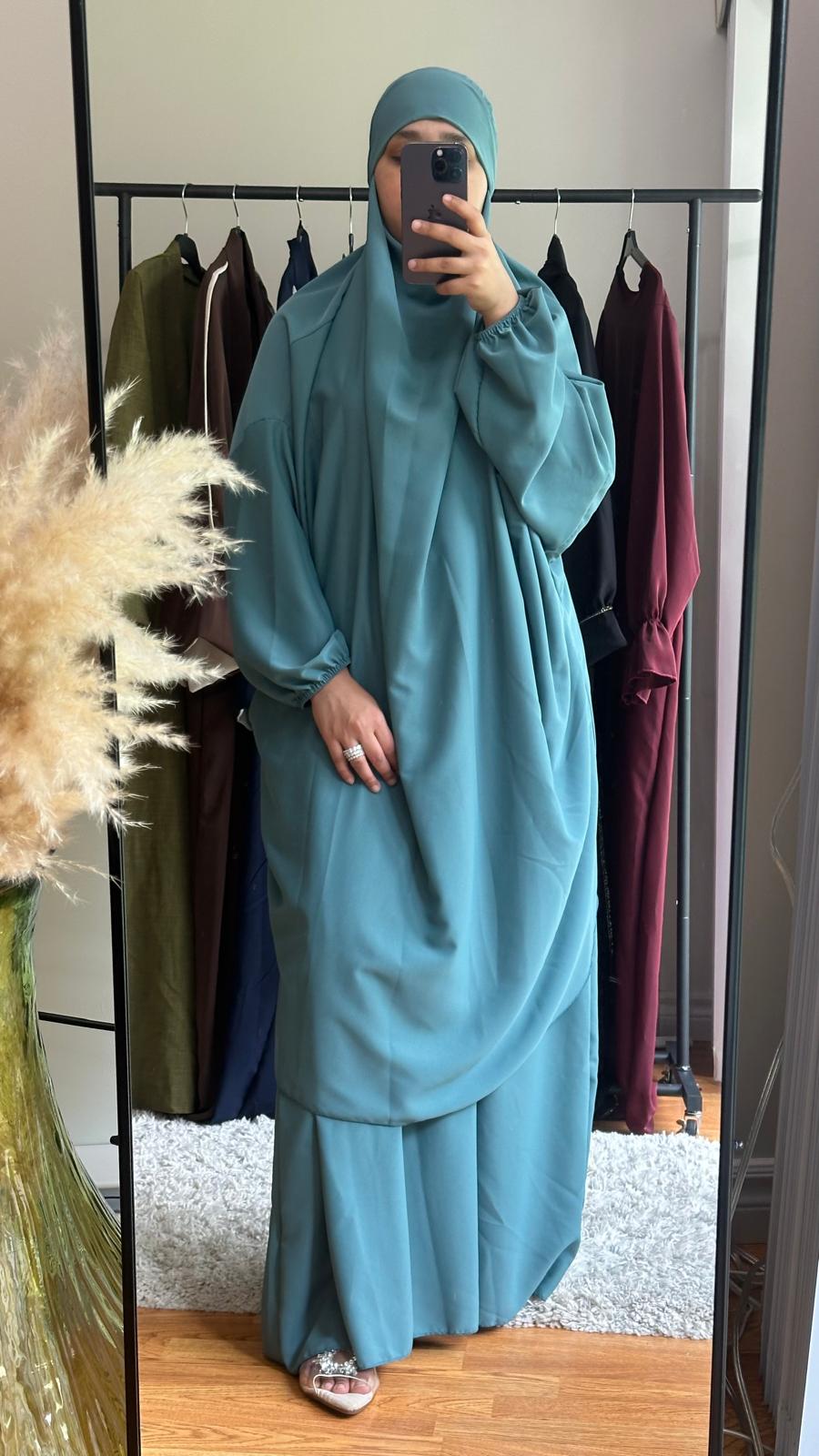 Asiya jilbab in Sea Green