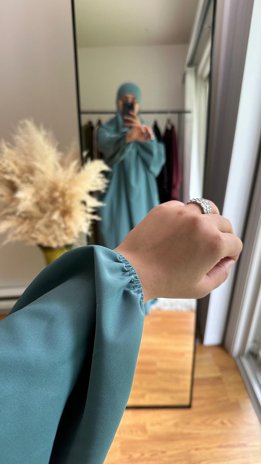 Asiya jilbab in Sea Green - Image 2