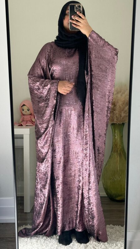 Adah shimmer kaftan in Pink