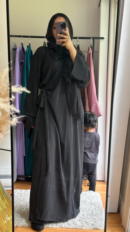 Raha robe dress in Black