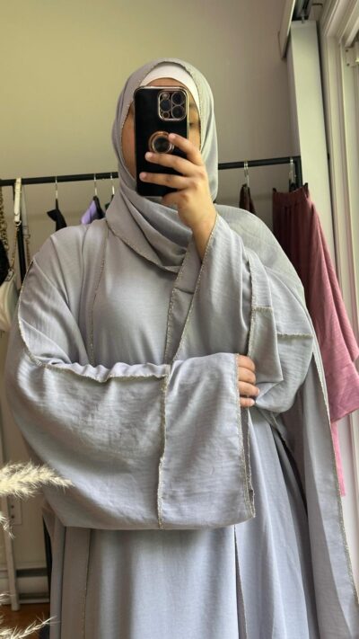 Zoya Abaya set in Gray - Image 2