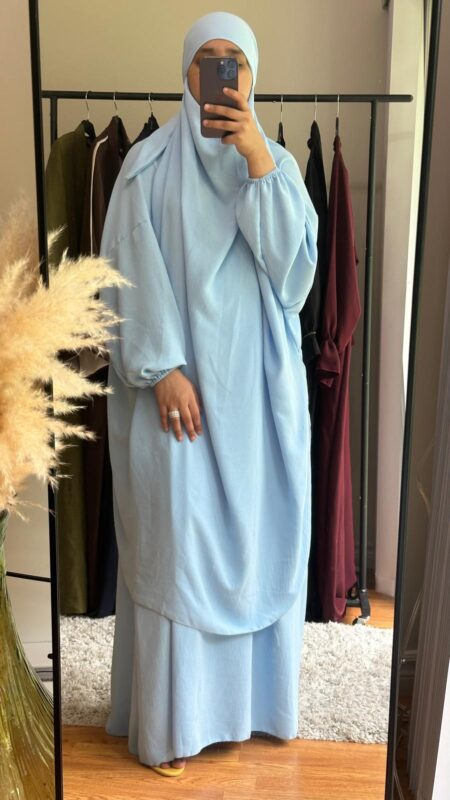 Ruhi Two piece jilbab in Sky Blue