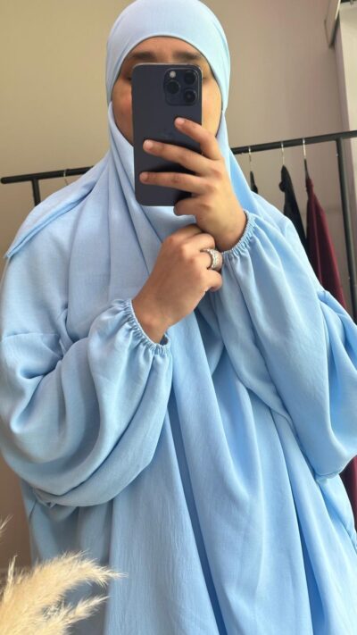 Ruhi Two piece jilbab in Sky Blue - Image 2